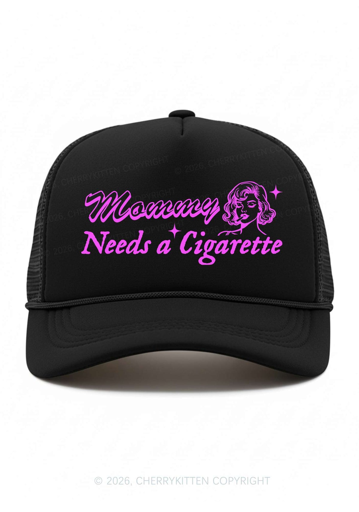 Mommy Needs a Cigarette Y2K Trucker Hat Cherrykitten