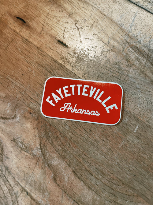 Fayetteville Retro Tourist Sticker