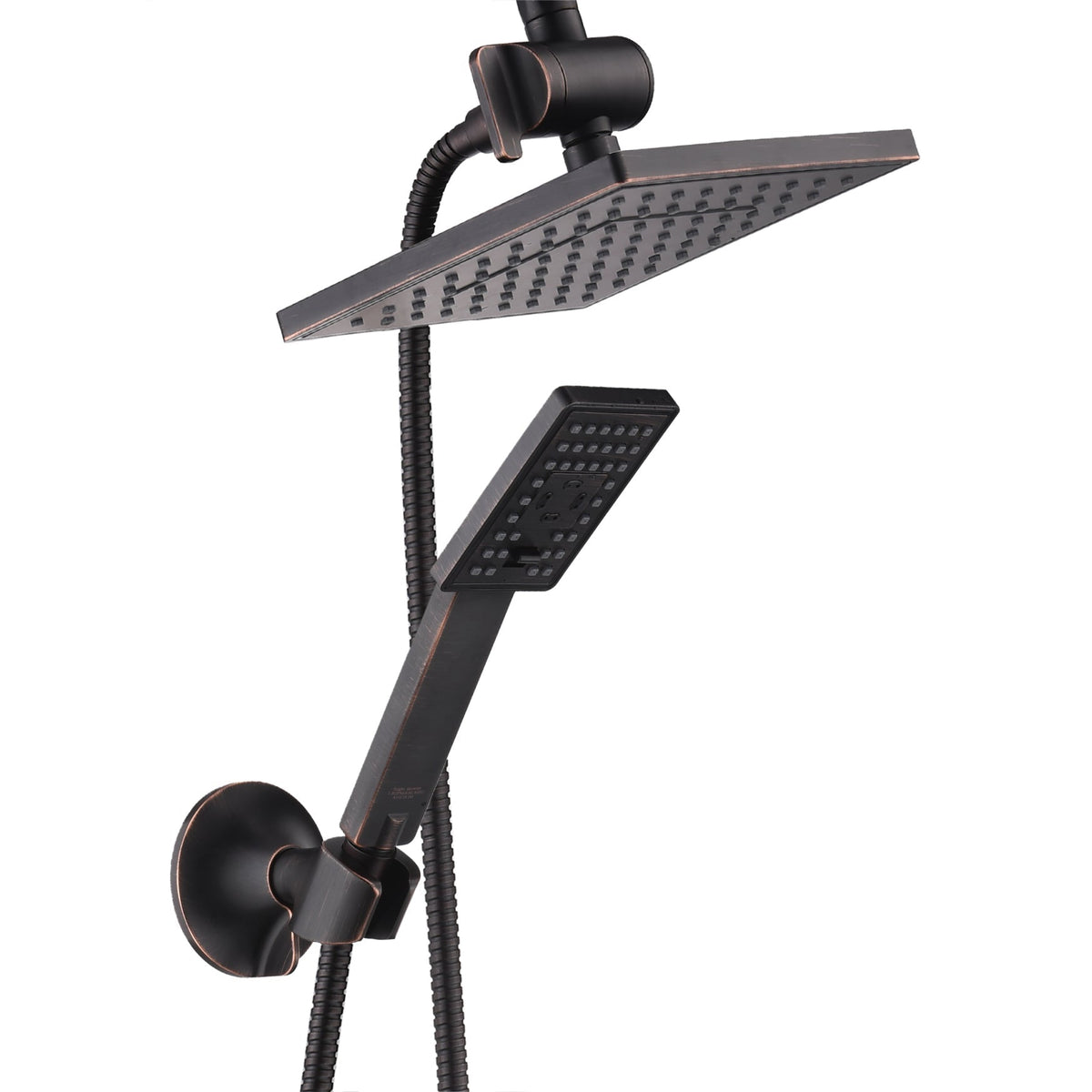 Dual Shower Head-Rain Shower Head with Handheld Shower Set, Diverter