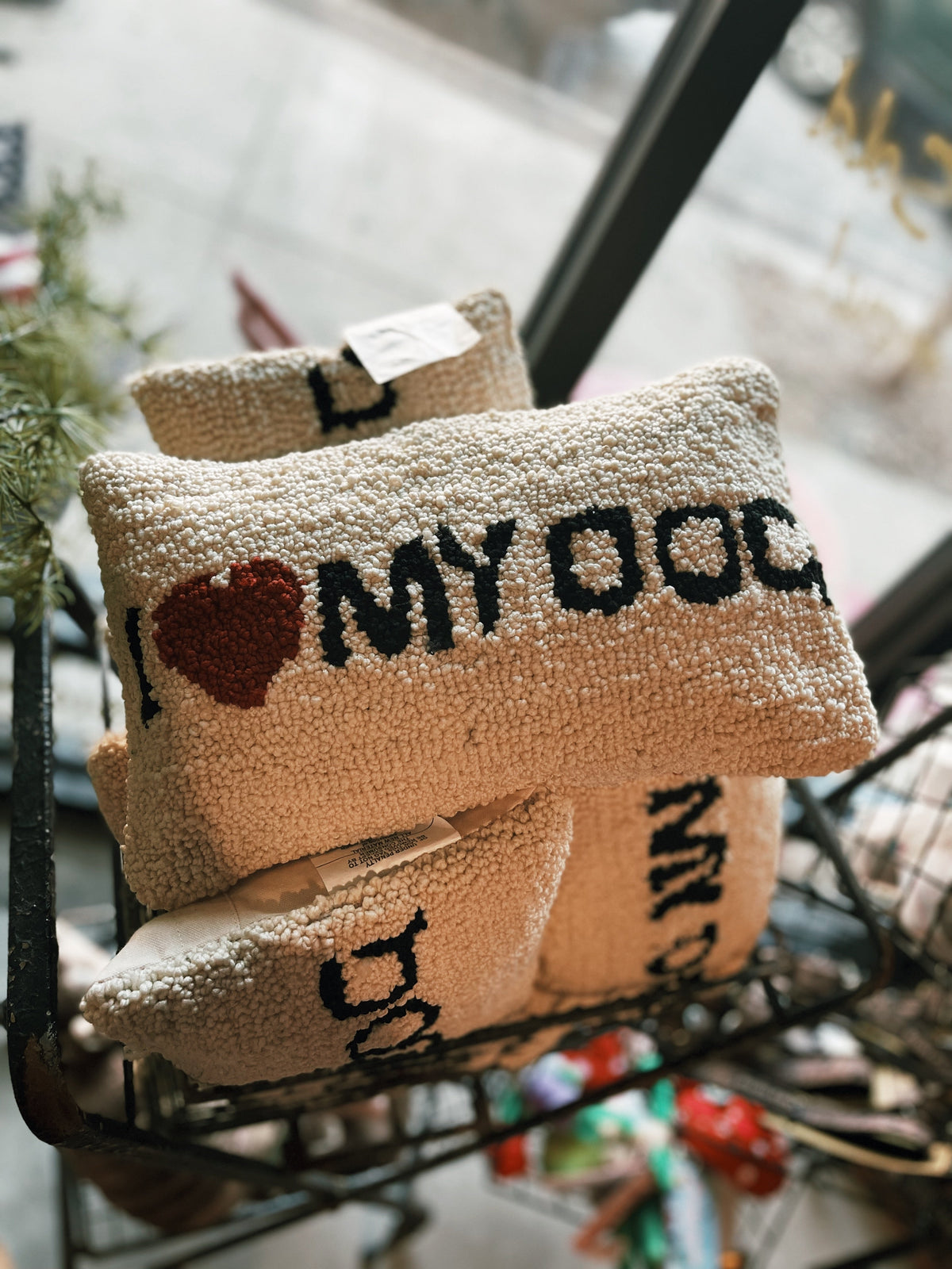 " I Love My Dog" Pillow