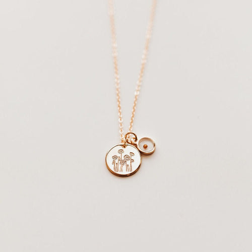 Poppy Necklace with Mustard Seed