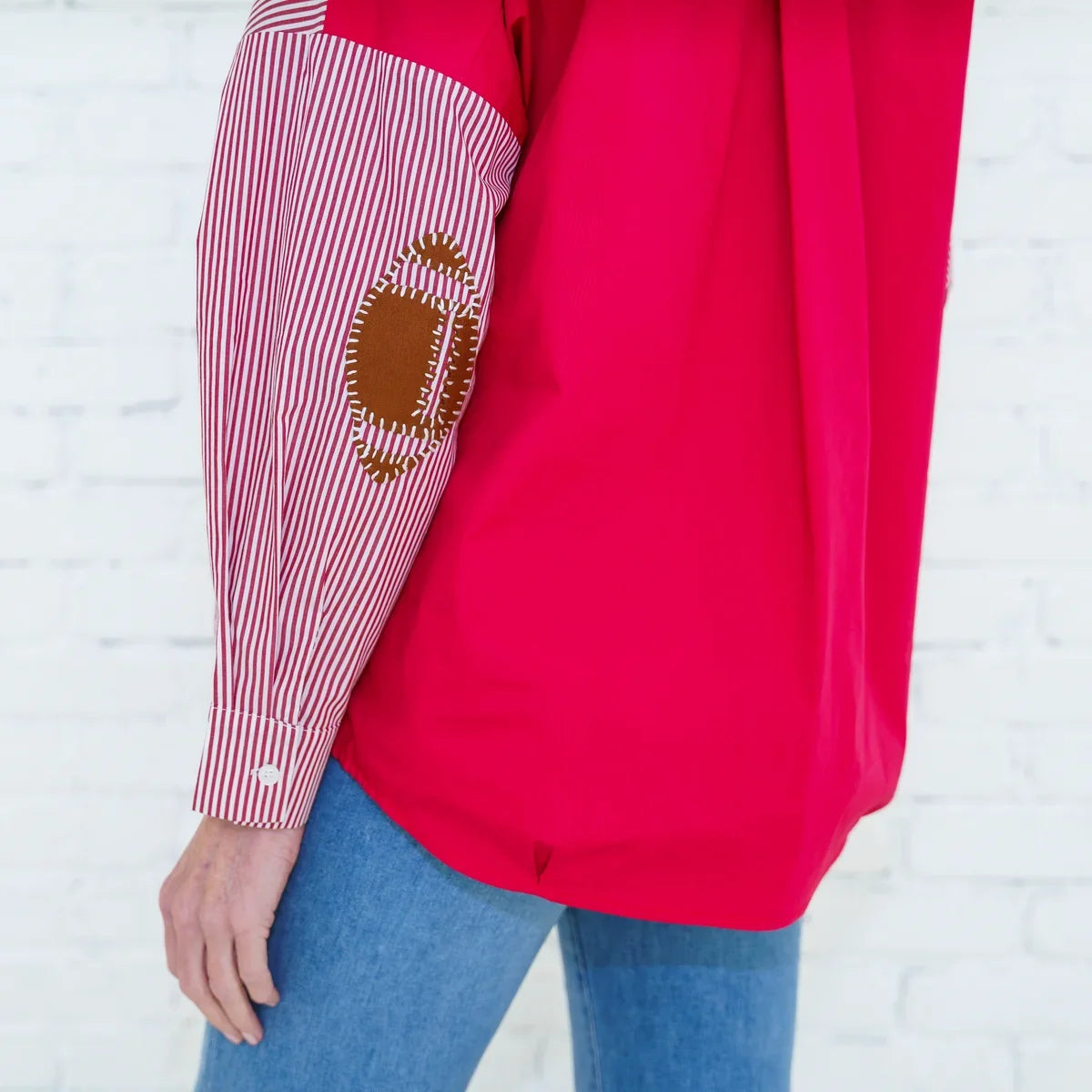 Preppy Football Shirt Red