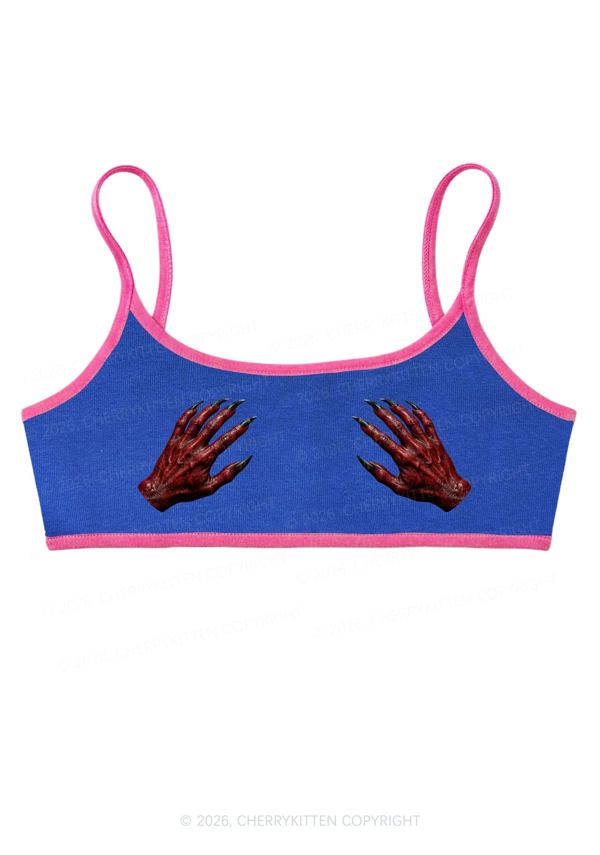 Halloween Satan Hands Y2K Super Crop Cami Cherrykitten