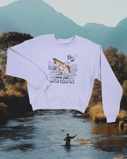 "Howdy from Montana" Pullover in Lavender