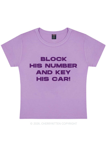 Block His Number Y2K Baby Tee Cherrykitten