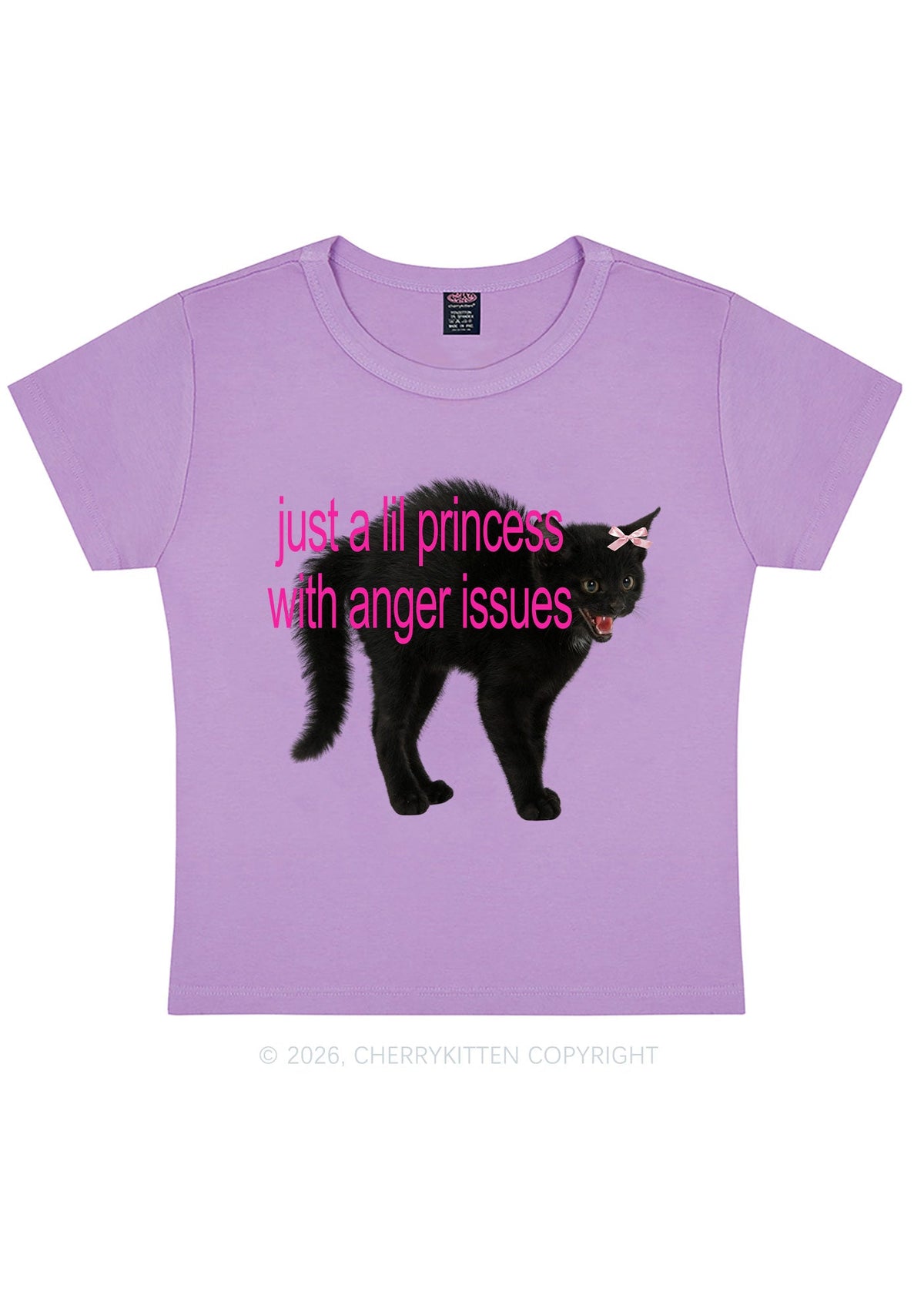 Just A Lil Princess Y2K Baby Tee Cherrykitten