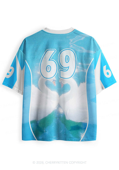 Swan Lovers Y2K Sport Jersey Shirts Cherrykitten