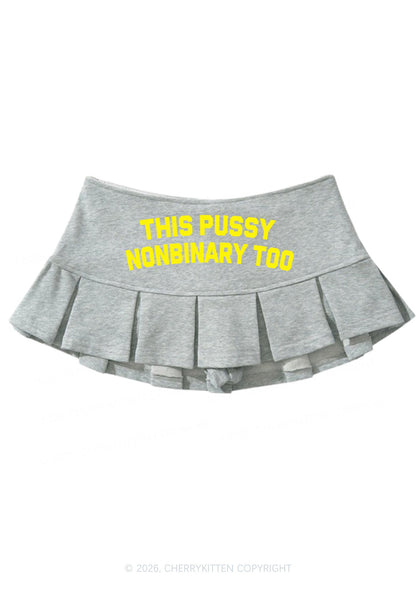 This Puxxy Nonbinary Too Pride Y2K Mini Pleated Skirts Cherrykitten