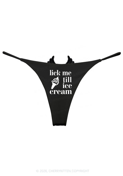 Lick Me Till Ice Cream Y2K Goth Angel Wings Bikini String Thong Cherrykitten