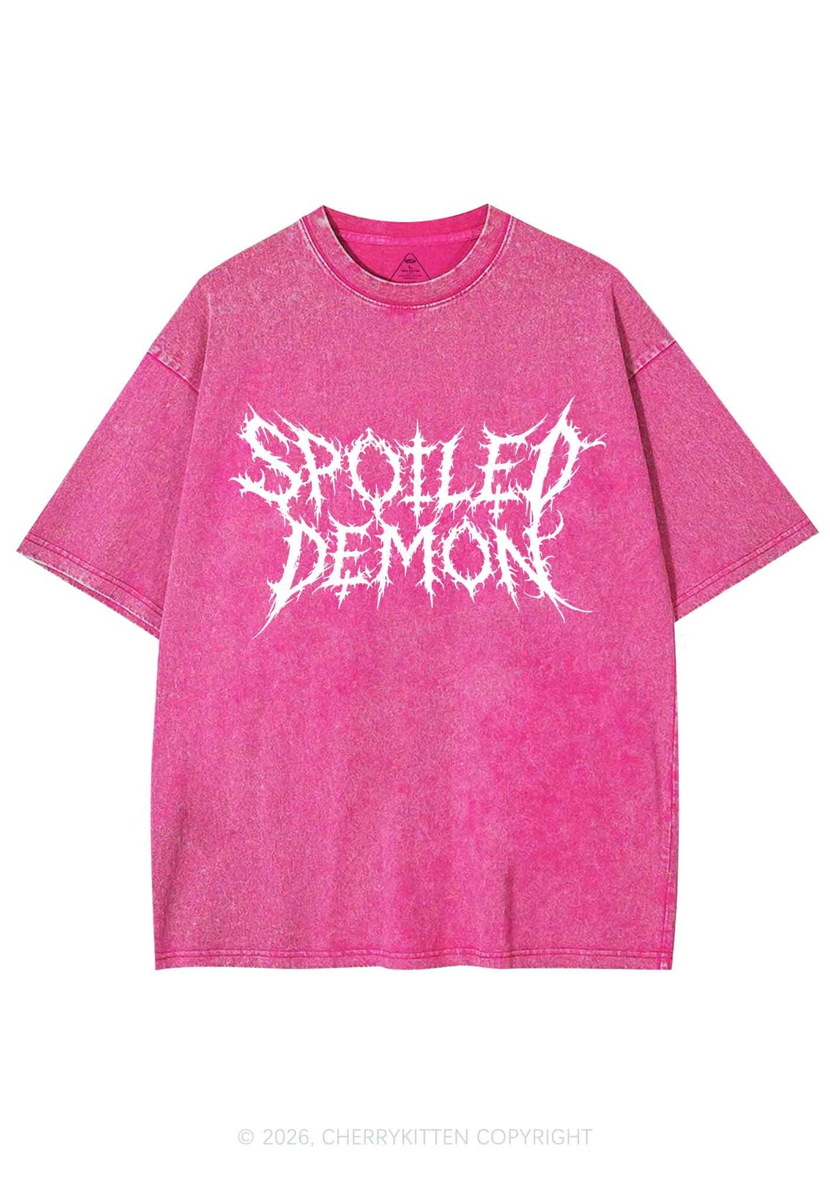 Halloween Spoiled Demon Y2K Shirts Washed Tee Cherrykitten