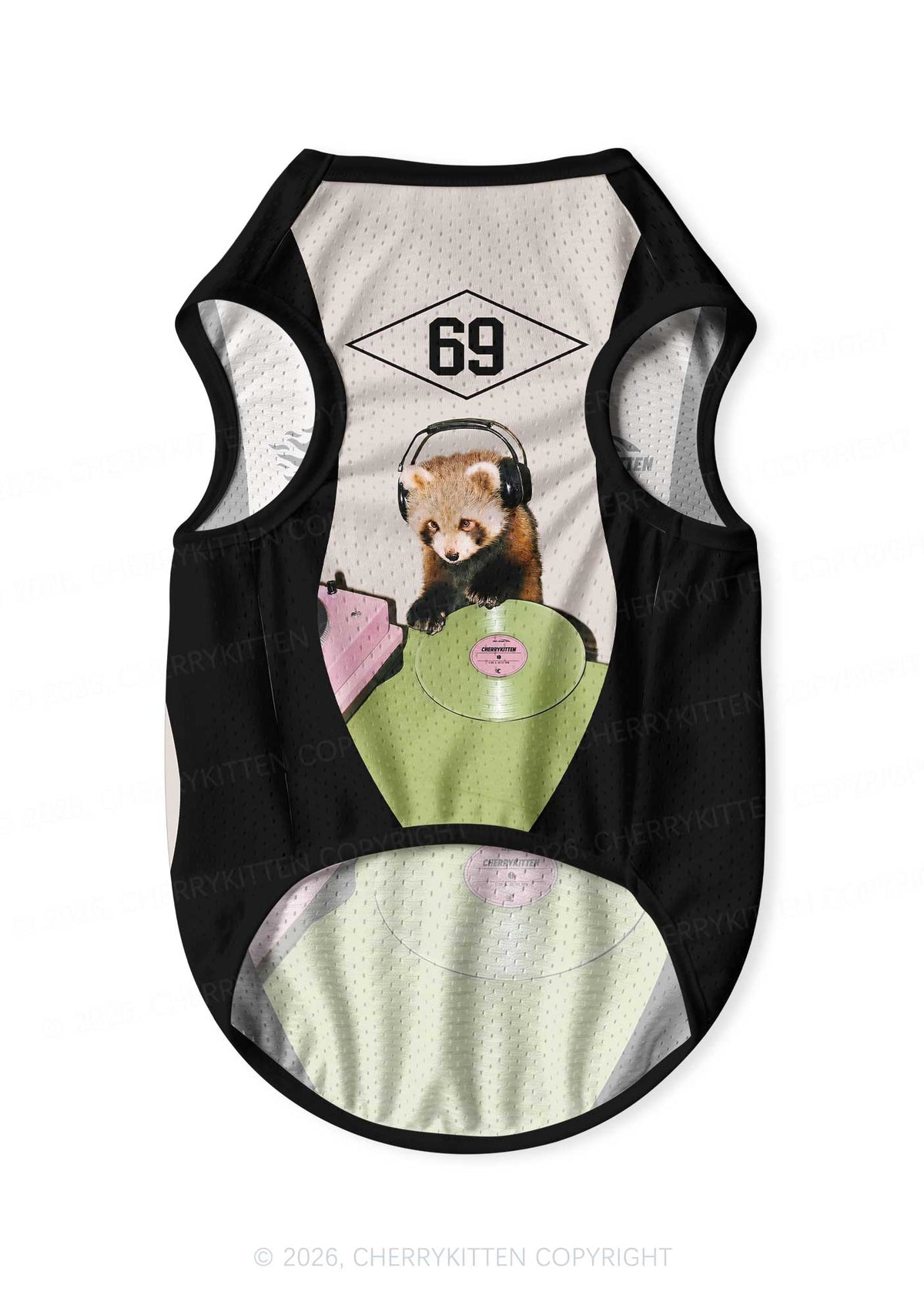 Red Panda DJ Y2K Pet Jersey Cherrykitten