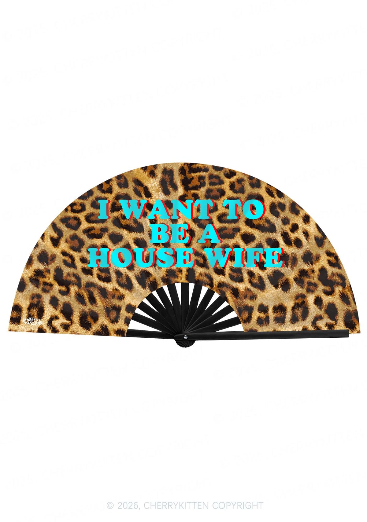 I Want To Be House Wife Y2K Rave Hand Fan Cherrykitten