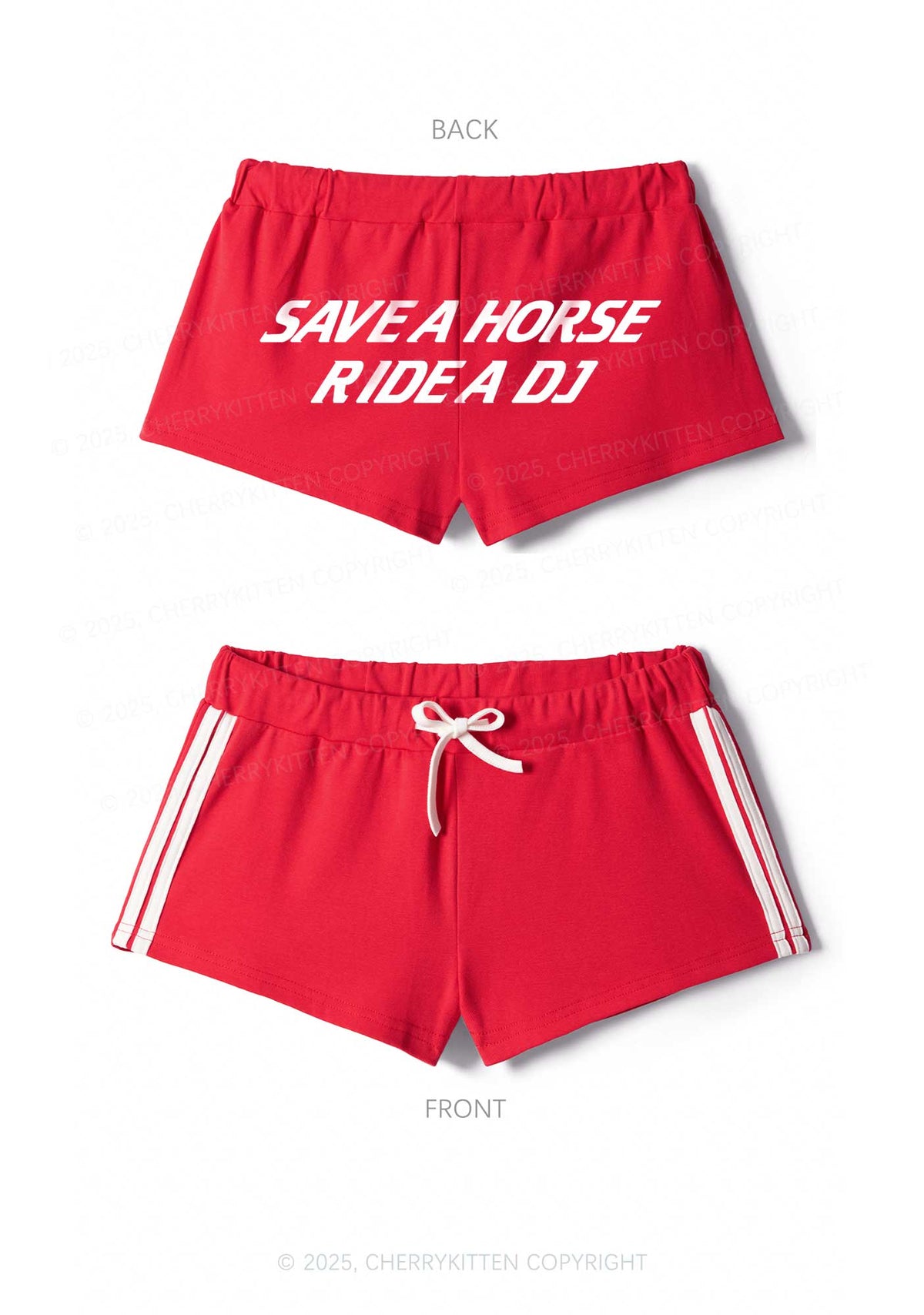 Ride A DJ Y2K Drawstring Mini Shorts Cherrykitten