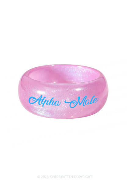 Alpha Male Y2K Cuff Bangle Cherrykitten