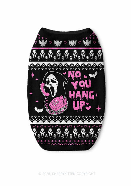 Halloween No You Hang Up Y2K Pet Knit Sweatshirt Cherrykitten