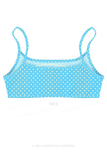 Yellow Polka Dots Freak Y2K Print Super Crop Cami Cherrykitten