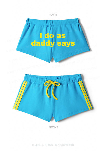 I Do As Daddy Says Y2K Drawstring Mini Shorts Cherrykitten