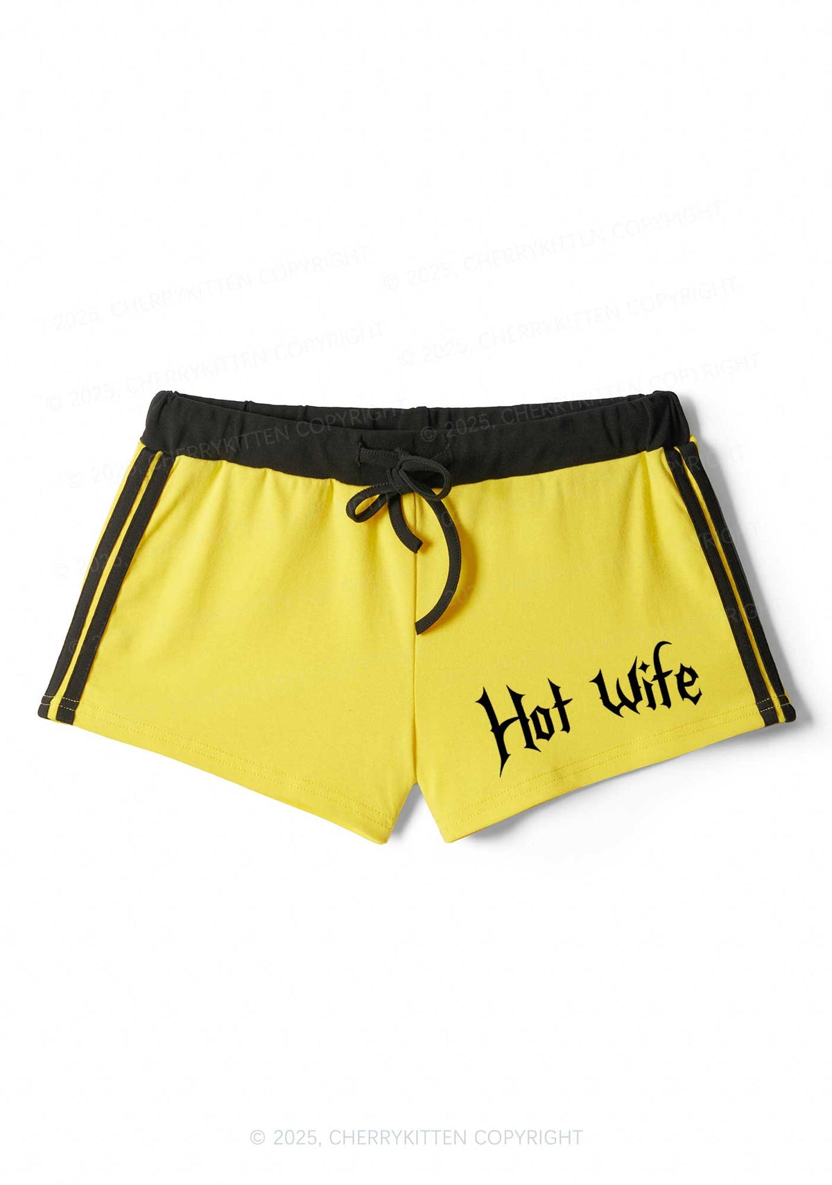 Hot Wife Y2K Drawstring Mini Shorts Cherrykitten