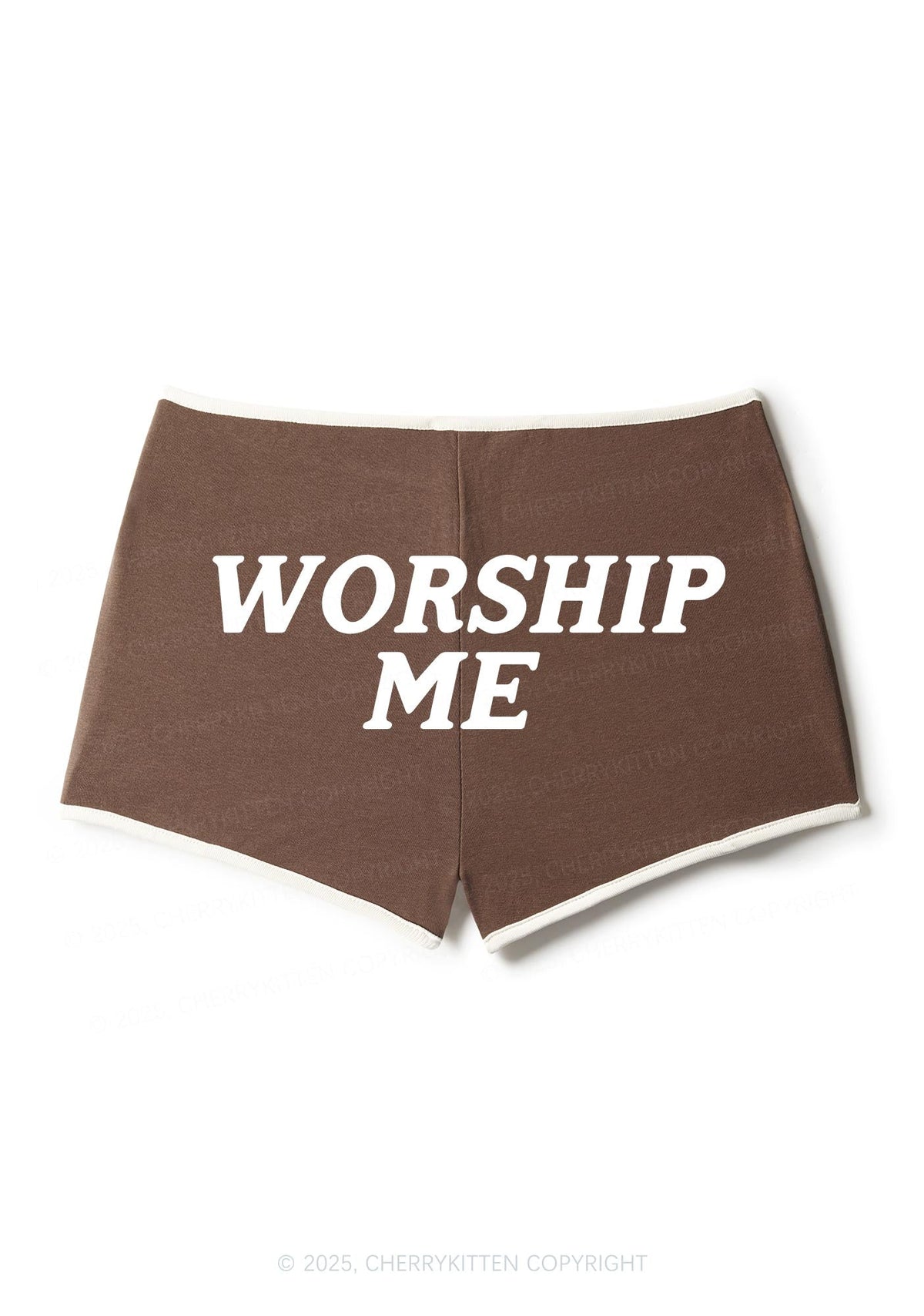 Worship Me Y2K Contrast Mini Shorts Cherrykitten