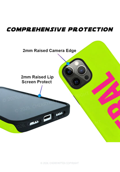 Pink Feral On Green Y2K Phone Case Cherrykitten
