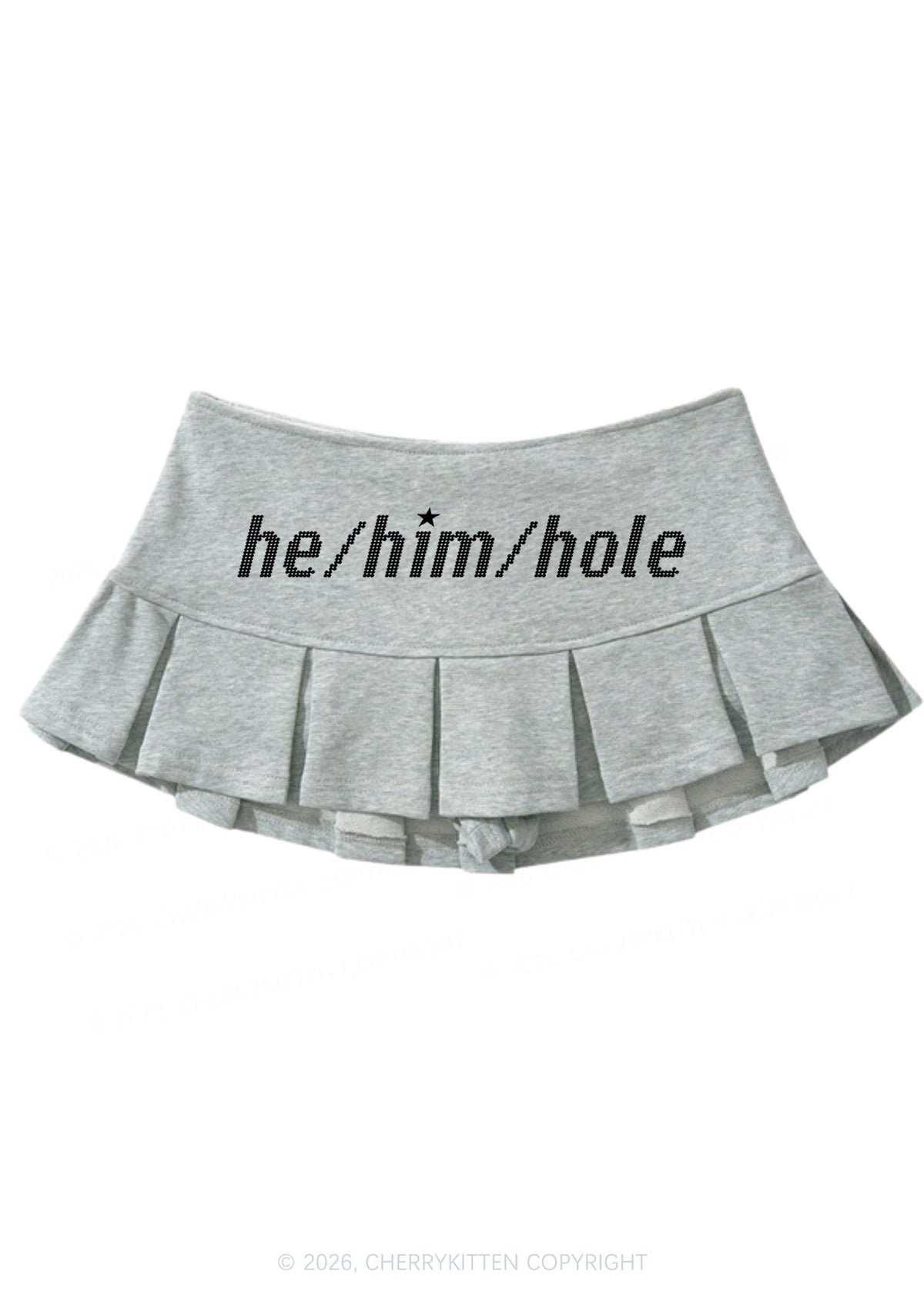 He Him Hole Pride Y2K Mini Pleated Skirts Cherrykitten