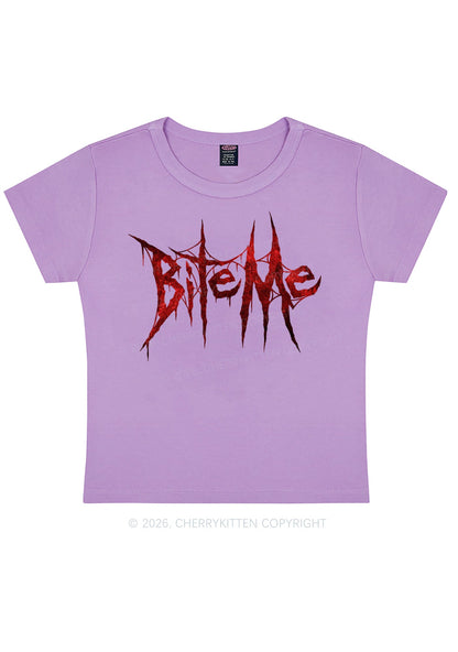Halloween Bite Me Y2K Baby Tee Cherrykitten