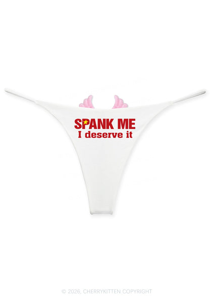 Spank Me Deserve Y2K Goth Angel Wings Bikini String Thong Cherrykitten