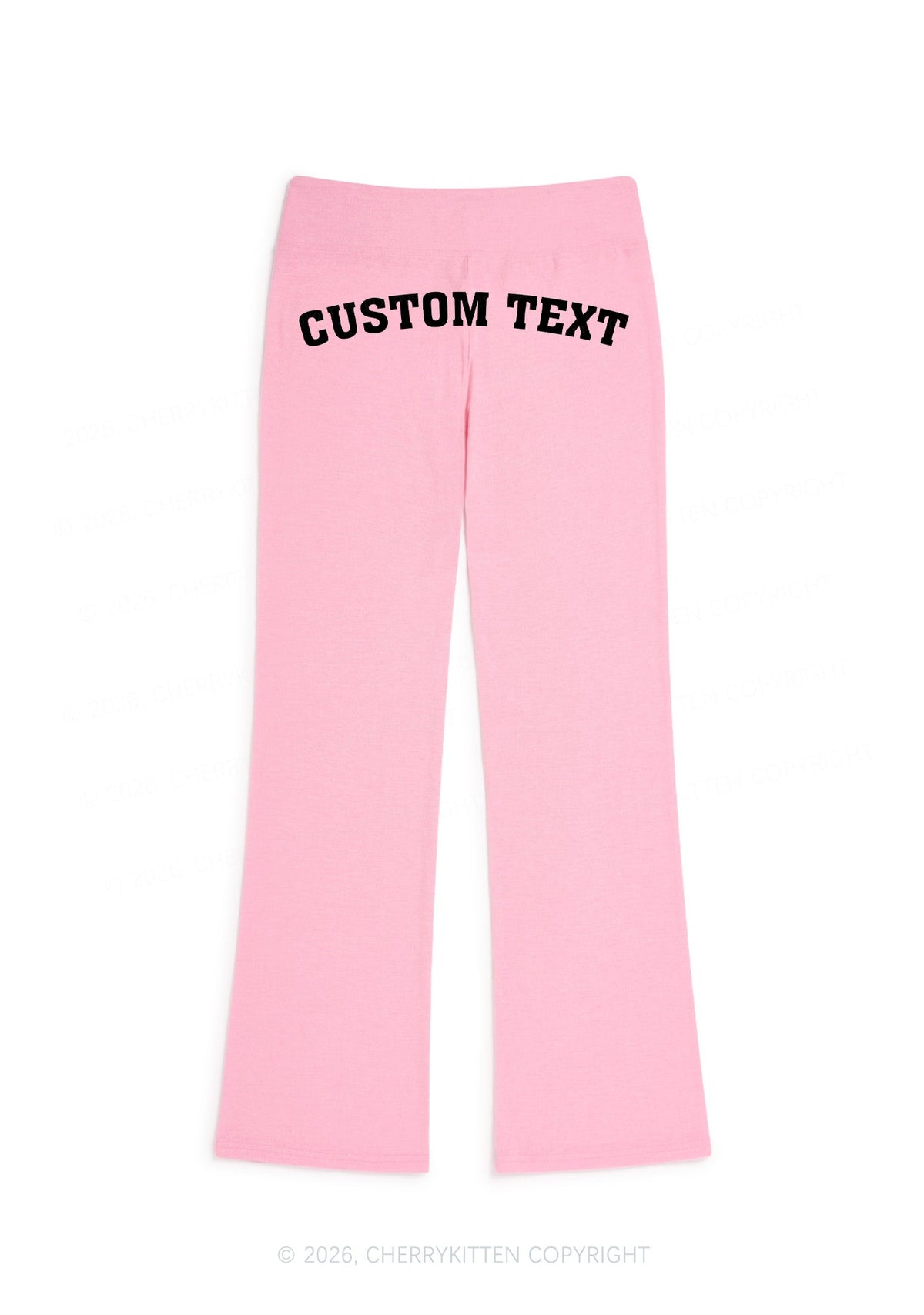 Custom Text Y2K Low Rise Drawstring Flare Pants Cherrykitten