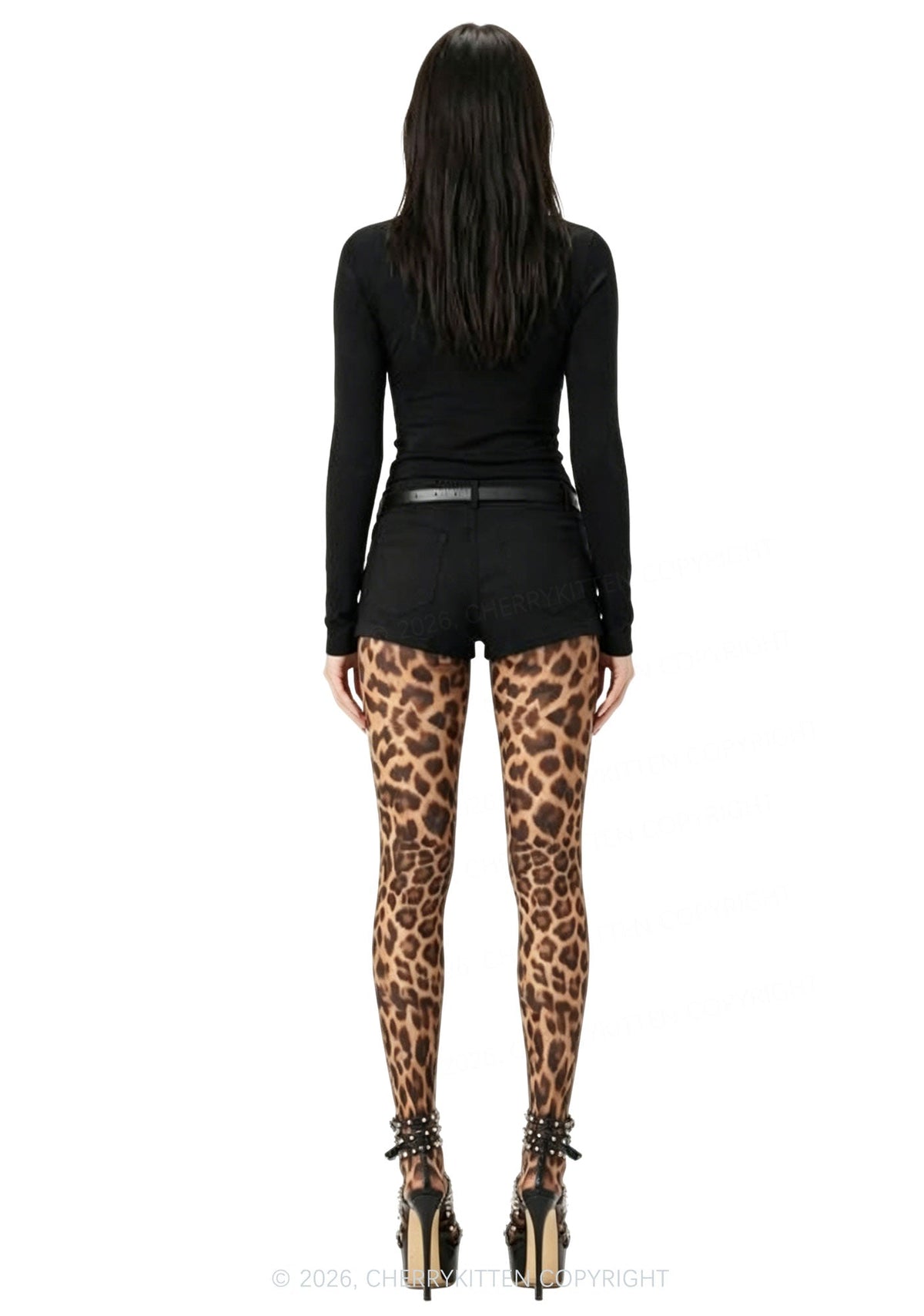 Leopard Thin Pantyhose Y2K Tights Cherrykitten