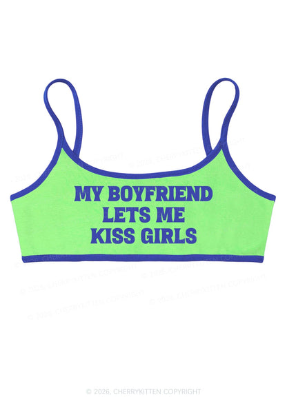 BF Lets Me Kiss Girls Y2K Super Crop Cami Cherrykitten