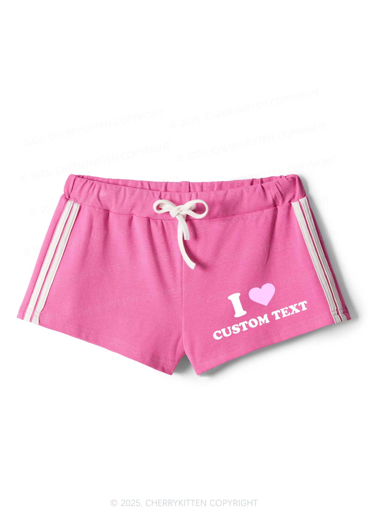 I Love Custom Personalized Y2K Drawstring Mini Shorts Cherrykitten