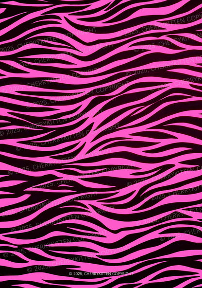 Pink Zebra Y2K Print Slip Dress Cherrykitten