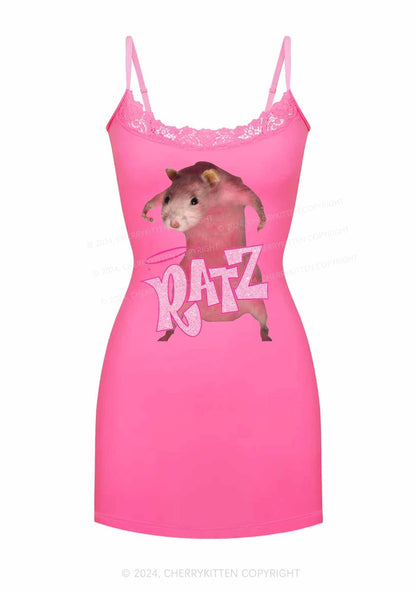 Pink Ratz Y2K Lace Slip Dress Cherrykitten