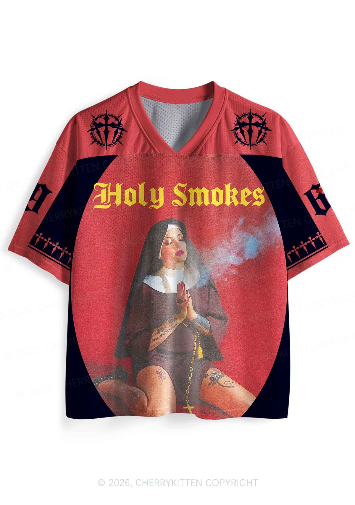 Holy Smokes Y2K Sport Jersey Shirts Cherrykitten