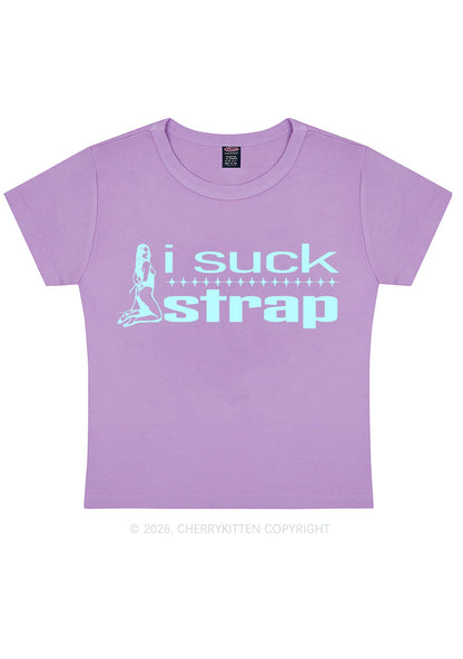I Suck Strap Y2K Baby Tee Cherrykitten