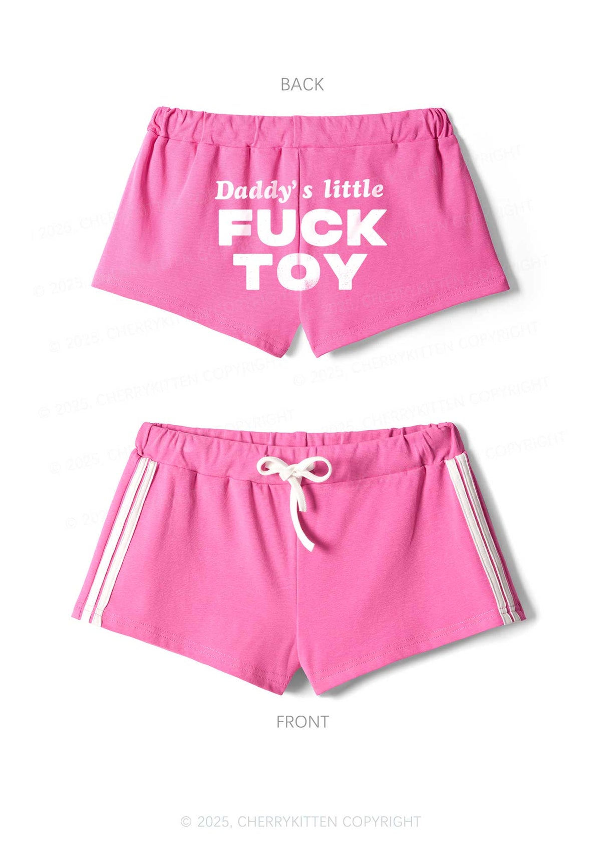 Daddys Little Fxxk Toy Y2K Drawstring Mini Shorts Cherrykitten