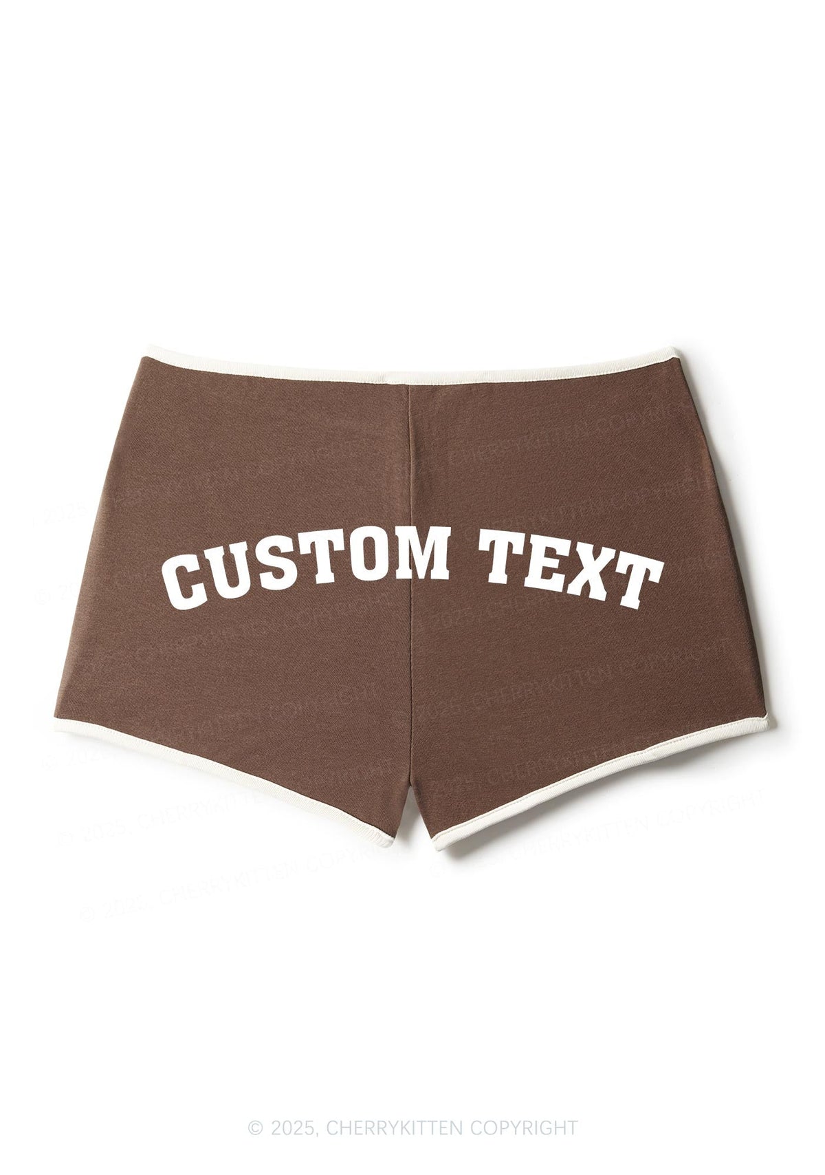Custom Text Y2K Contrast Mini Shorts Cherrykitten