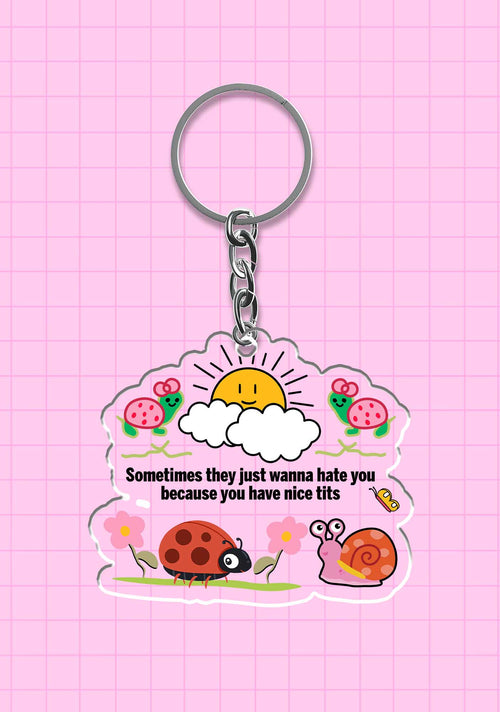 They Just Hate You 1Pc Y2K Keychain Cherrykitten