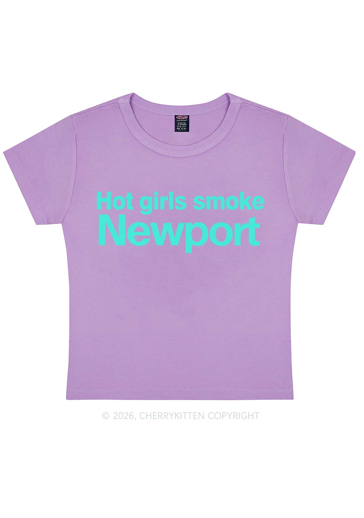 Hot Girls Smoke New Y2K Baby Tee Cherrykitten