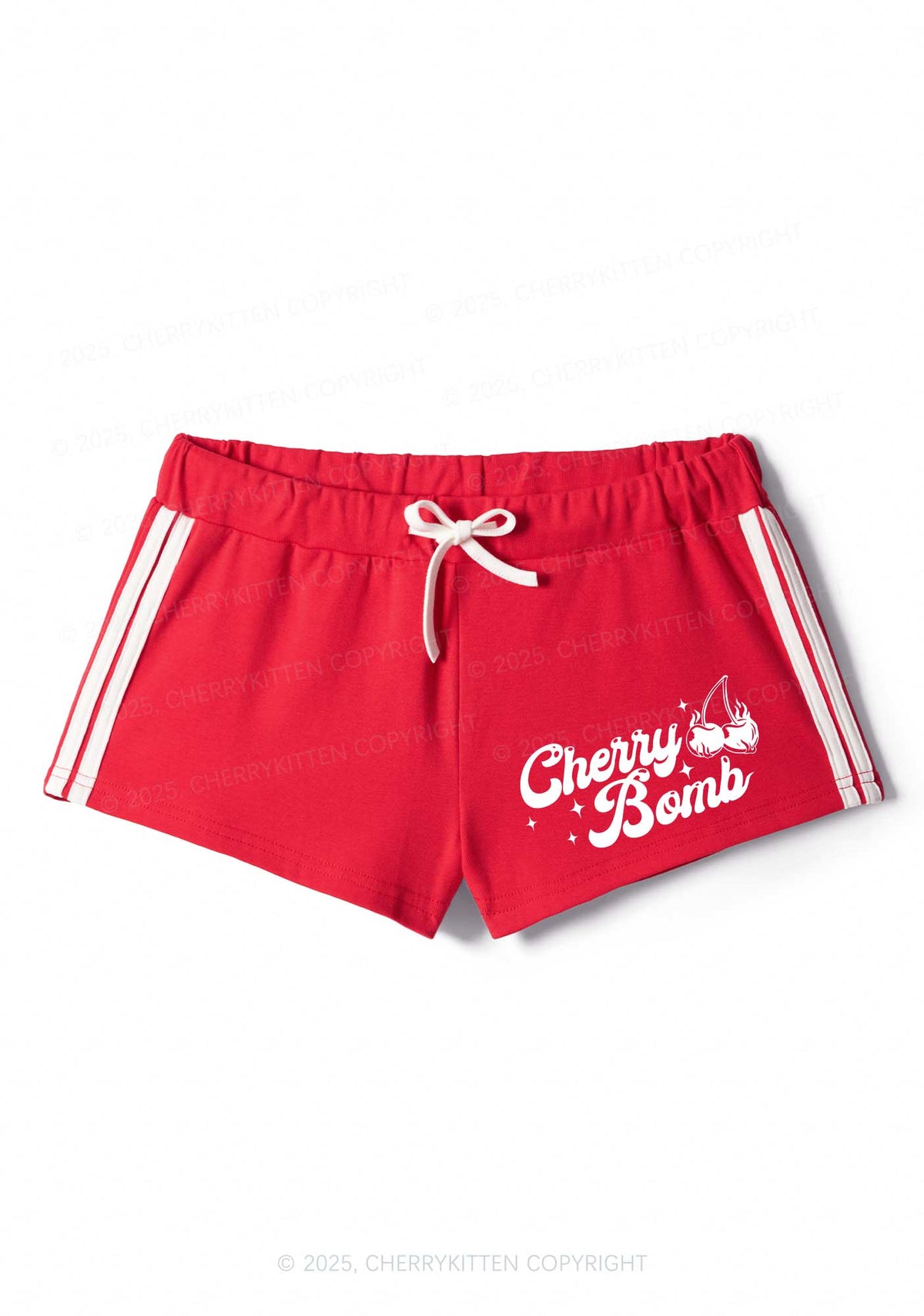 Cherry Bomb Y2K Drawstring Mini Shorts Cherrykitten