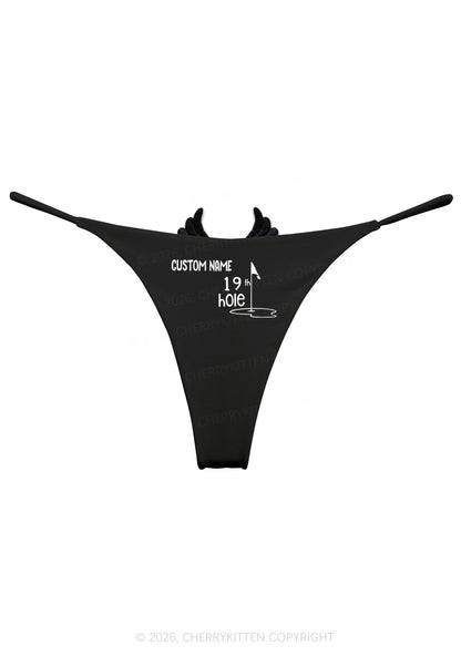 Custom 19th hole Y2K Goth Angel Wings Bikini String Thong Cherrykitten