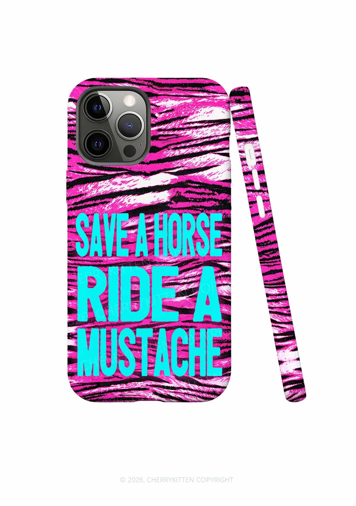 Purple Save Horse Ride Mustache Y2K Phone Case Cherrykitten