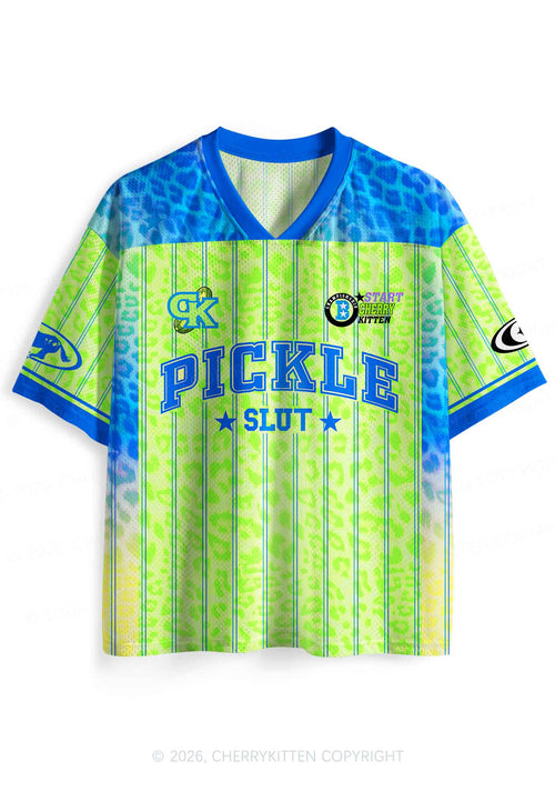 Green Pickle Slxt Y2K Sport Jersey Shirts Cherrykitten