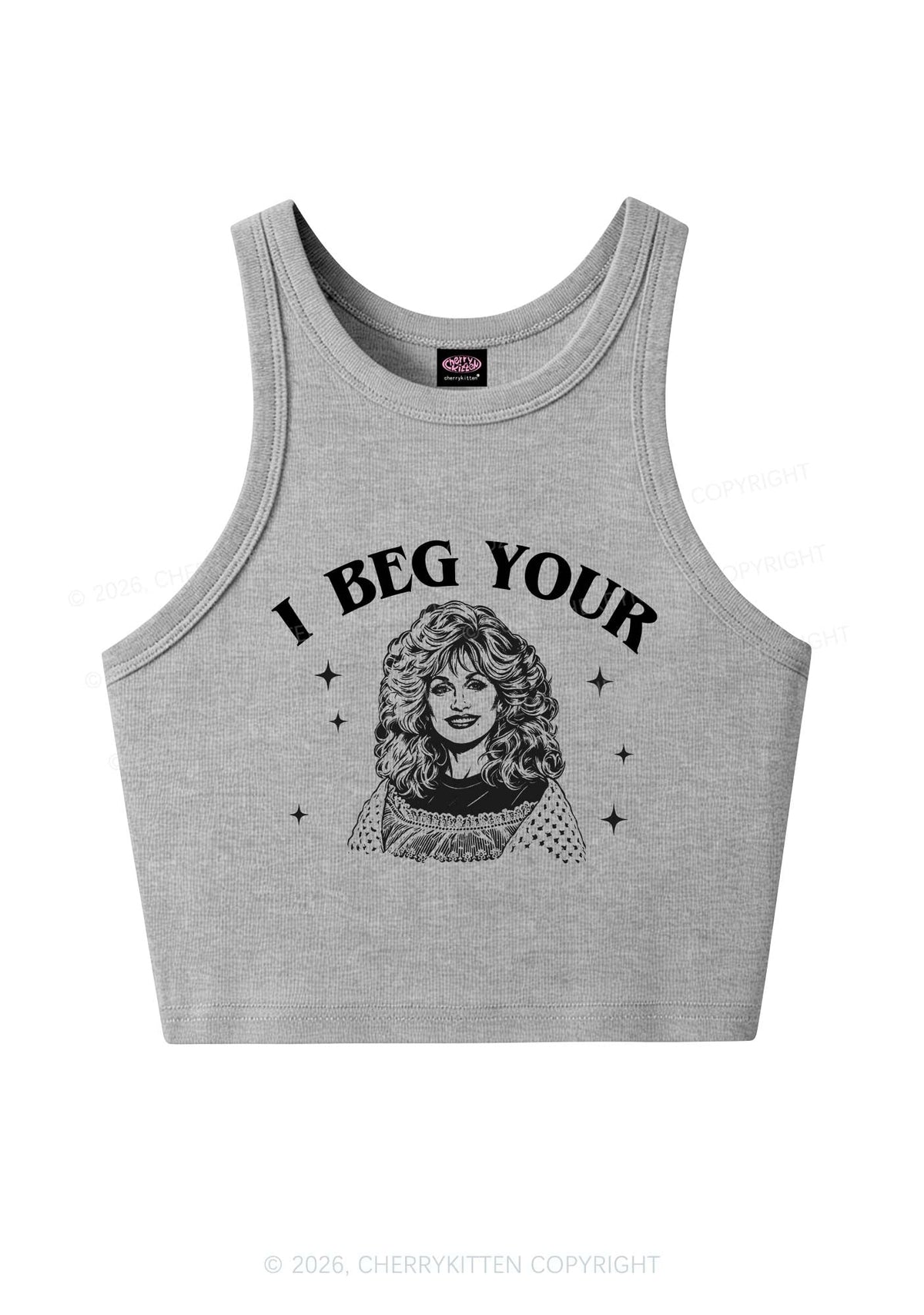 I Beg Your DP Y2K Crop Tank Top Cherrykitten
