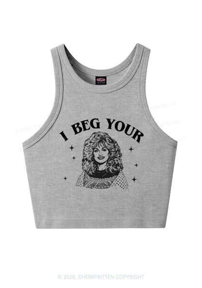 I Beg Your DP Y2K Crop Tank Top Cherrykitten