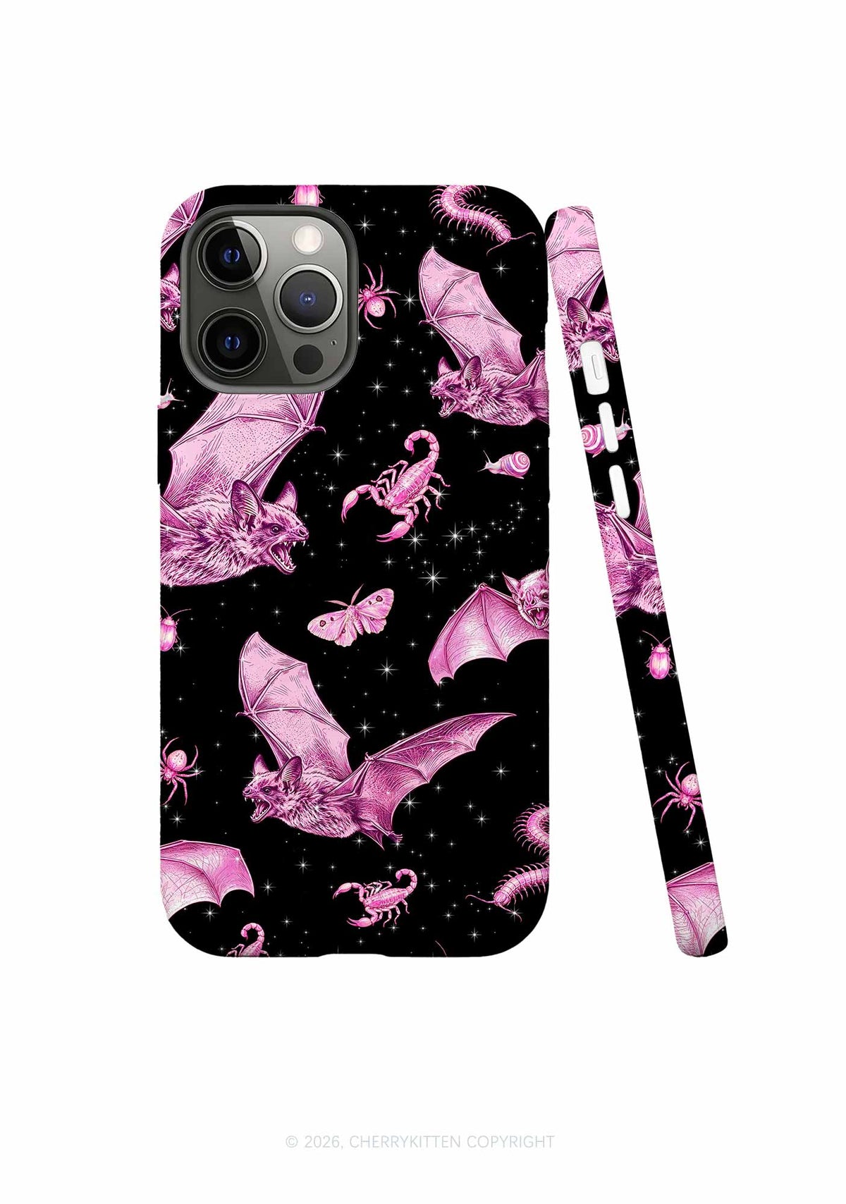 Halloween Pink Bat Y2K Phone Case Cherrykitten