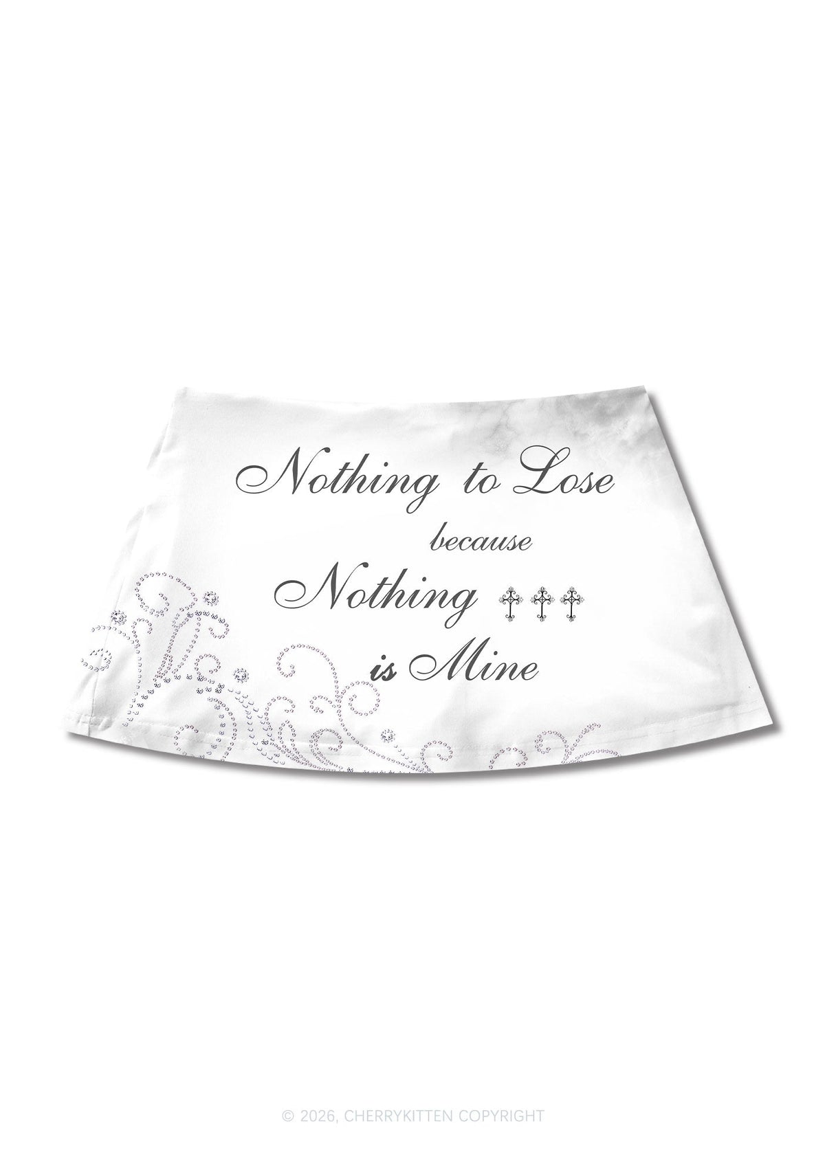 Nothing Is Mine Y2K Print Mini Skirt Cherrykitten