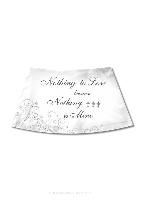 Nothing Is Mine Y2K Print Mini Skirt Cherrykitten
