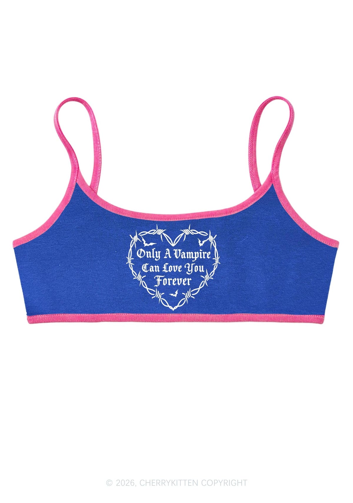 Halloween Vampire Love You Forever Y2K Super Crop Cami Cherrykitten