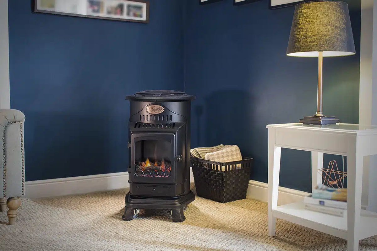 Sahara Provence Portable Gas Heater 3.4kW – Real Flame, No Flue